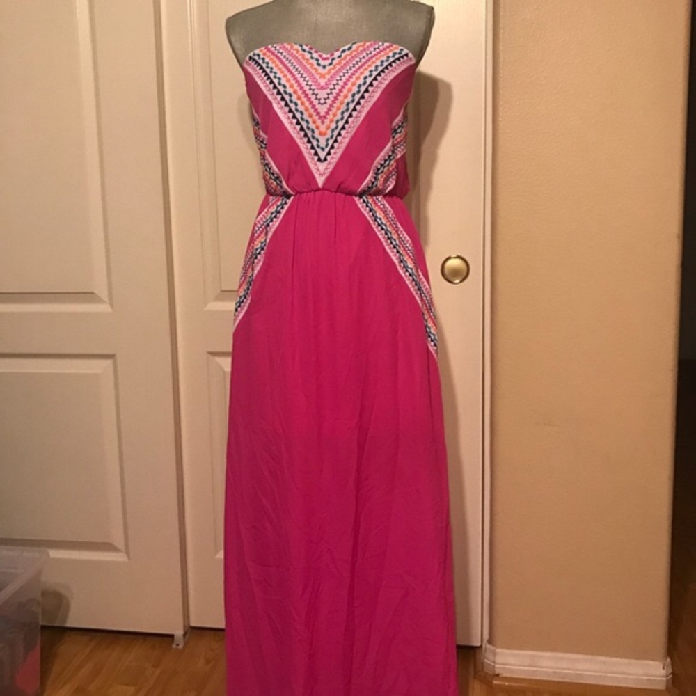 Hot pink My Michelle maxi dress size L